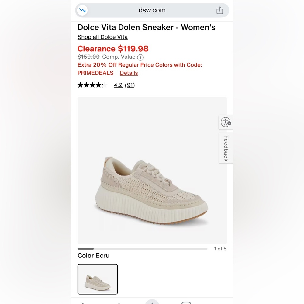 Dolce Vita Dolen Sneakers Size 9
